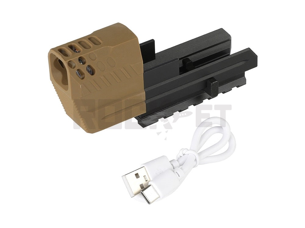 【5KU】SPIRITFIRE Muzzle Flash Tracer Compensator TAN for SIG AIR P320 M17