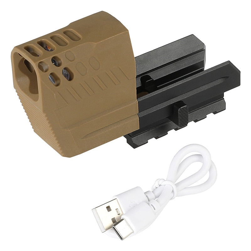 【5KU】SPIRITFIRE マズルフラッシュ レーサー 搭載 コンペンセイター TAN SIG AIR P320 M18対応