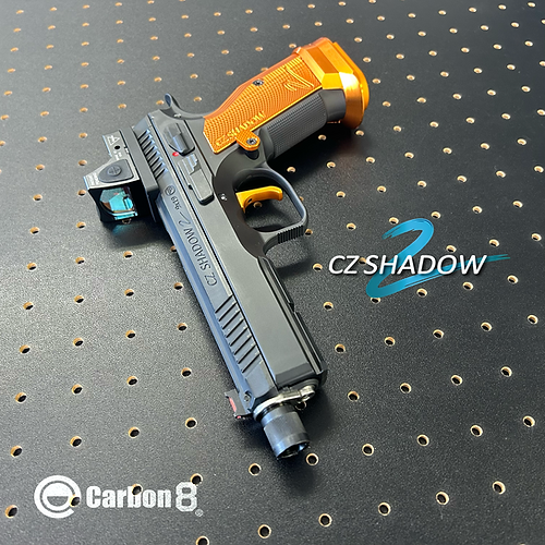 Carbon8】SHADOW-2専用 アルミニウム SHORTグリップ & マグウェル