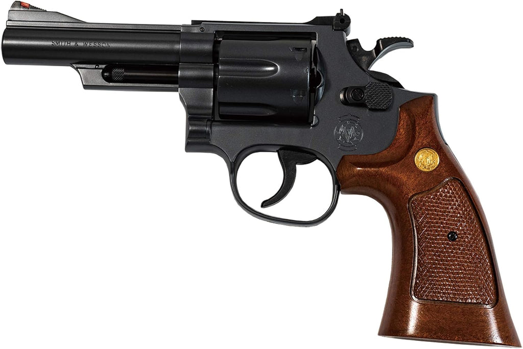 【クラウンモデル】Ｓ＆Ｗ Ｍ19 .357 コンバットマグナム ４インチ ブラック ウッドタイプグリップ ホップアップエアリボルバー 10才以上用