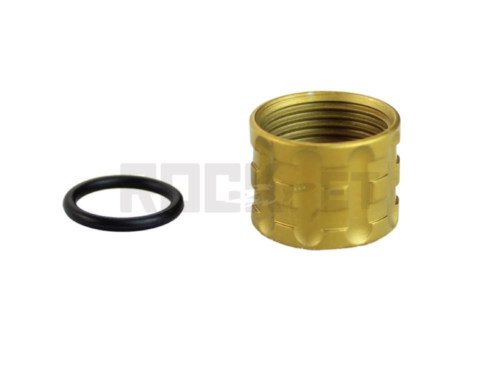 【5KU】LANTAC TP-Pro Knurled Type Thread Protector Gold (14mm CCW)