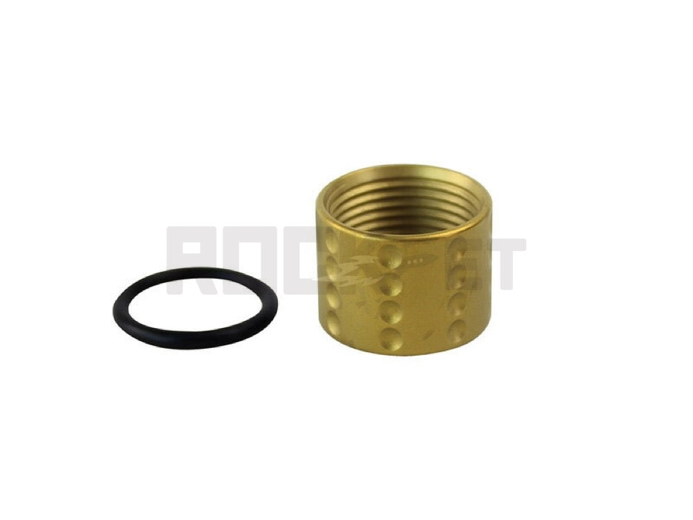 【5KU】Backup Tacticalスタイル Spotsスレッドプロテクター Gold (14mm逆ネジ)