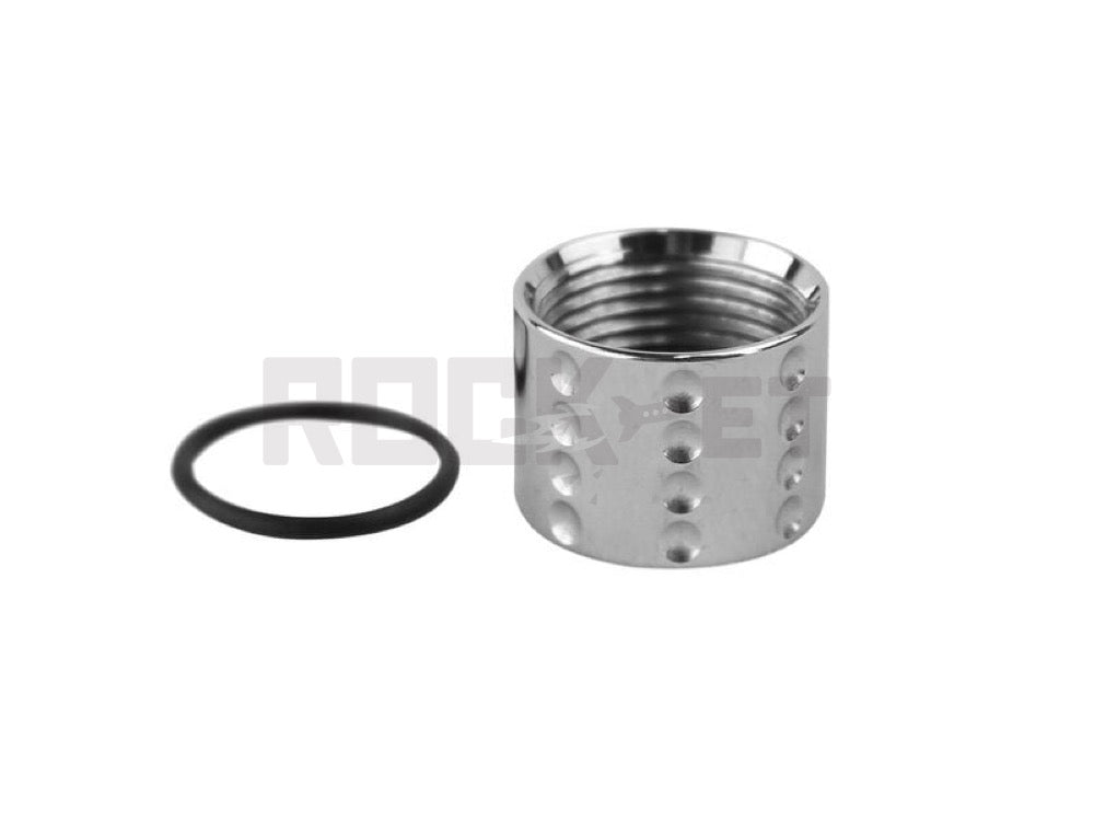 【5KU】Backup Tacticalスタイル Spotsスレッドプロテクター Silver (14mm逆ネジ)