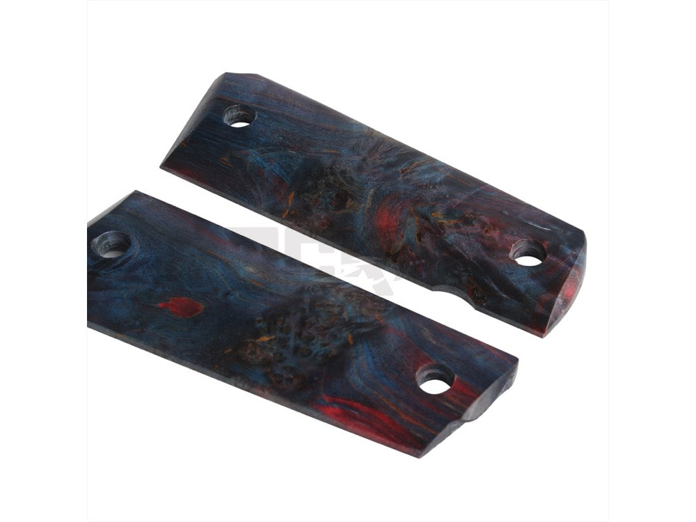 【5KU】M1911 Stabilized Wood グリップパネル Purple Red