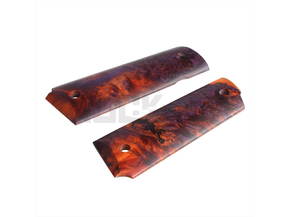 【5KU】M1911 Stabilized Wood グリップパネル Purple Orange