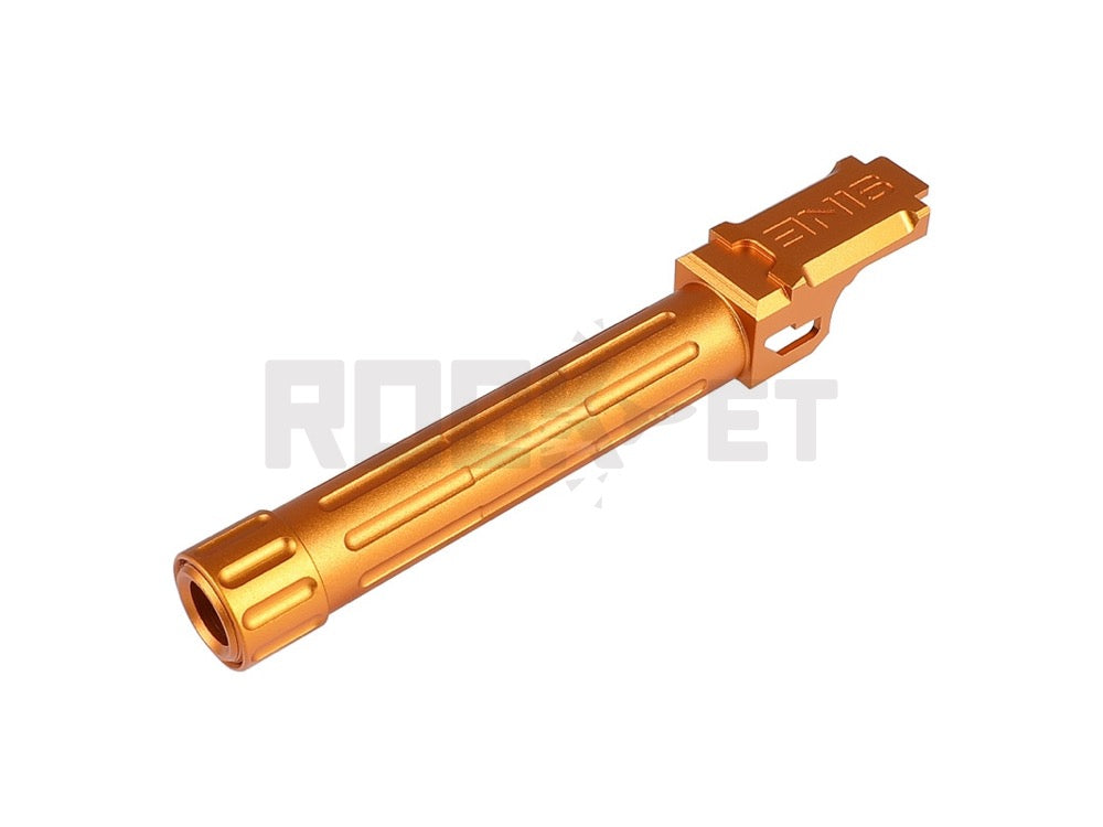 【5KU】LANTAC 9INE 스타일 택티컬 아웃바렐 GOLD (14mm 역나사/도쿄마루이 G19 대응)