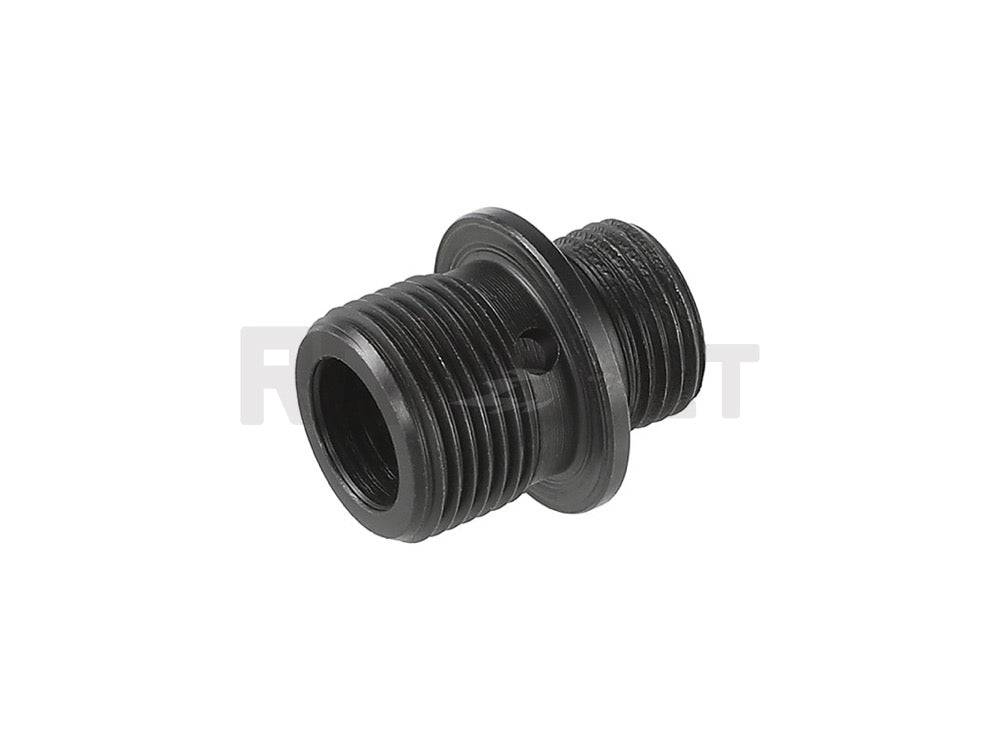 [5KU] Steel 12mm CCW to 14mm CCW Adapter, Short, Black 