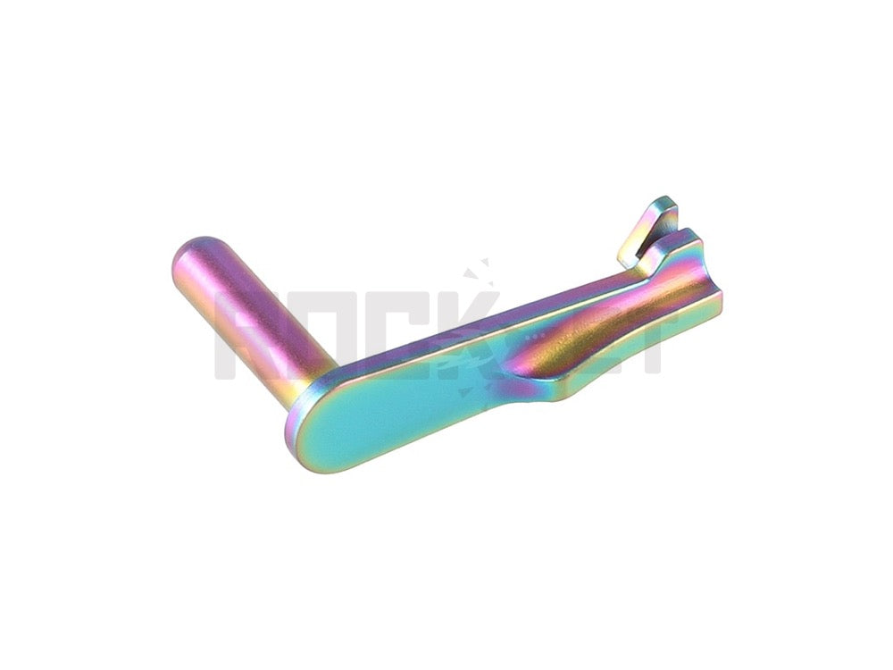 【5KU】Night Hawk タイプ Curved ステンレス スライドストップ (東京マルイHi-CAPA/1911) Rainbow