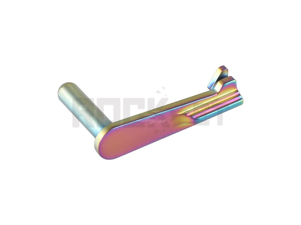 【5KU】 WILSON COMBAT タイプ ステンレス スライドストップ (東京マルイHi-CAPA/1911) Rainbow