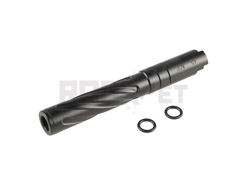 【5KU】Tornado Aluminum Outer Barrel (11mm CW/Tokyo Marui Hi-CAPA 5.1) BK