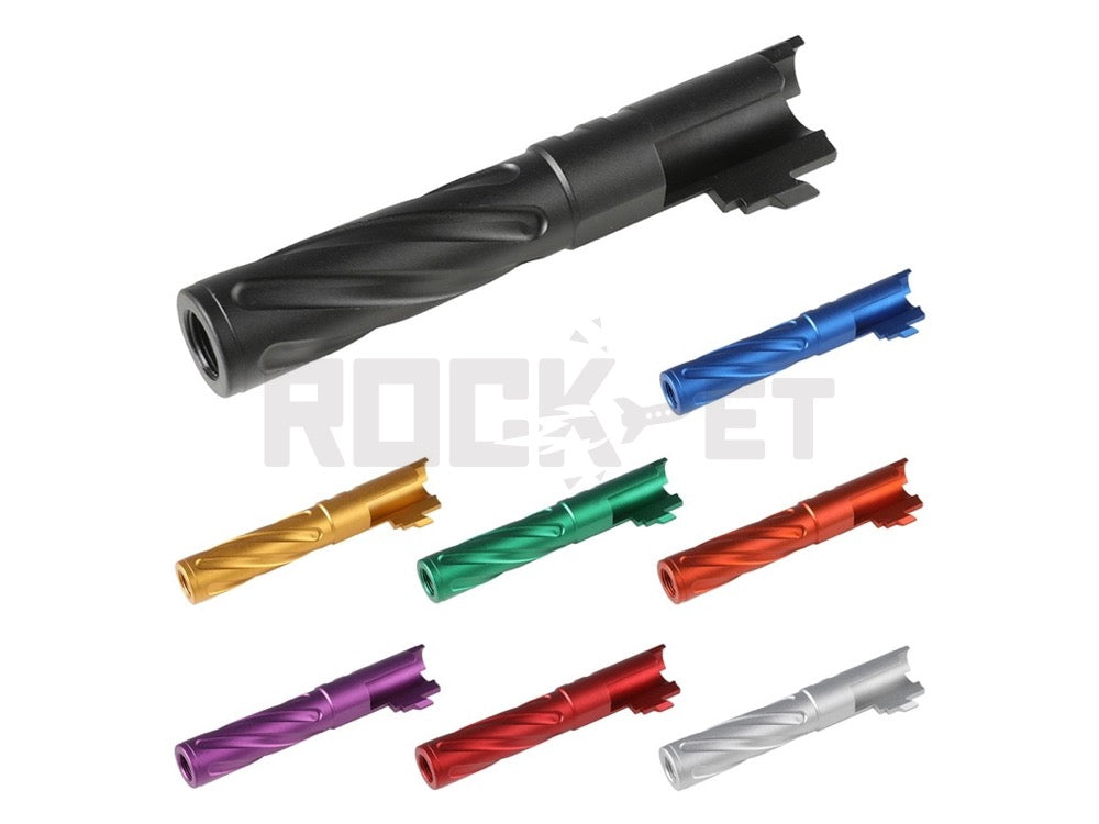 【5KU】 カラフル トルネード タクティカルアウターバレル (11mm正ネジ/東京マルイ Hi-CAPA4.3対応)