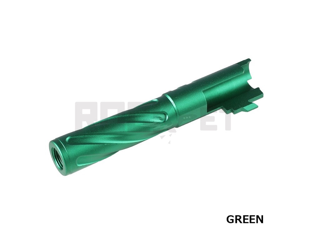 【5KU】 カラフル トルネード タクティカルアウターバレル (11mm正ネジ/東京マルイ Hi-CAPA4.3対応)