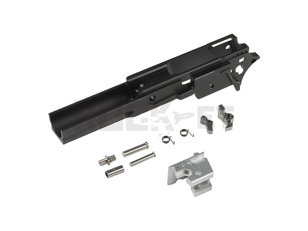 [5KU] CNC Aluminum Cutout 3.9-inch Mid Frame Type3 Black (Compatible with Tokyo Marui Hi-Capa Series)