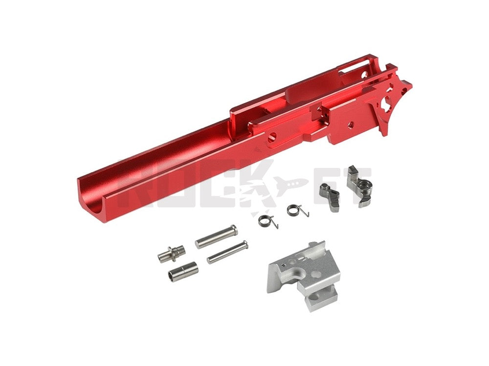 [5KU] CNC Aluminum Middle Frame 4.3 inch Type 1 Red (Compatible with Tokyo Marui Hi-Capa Series)