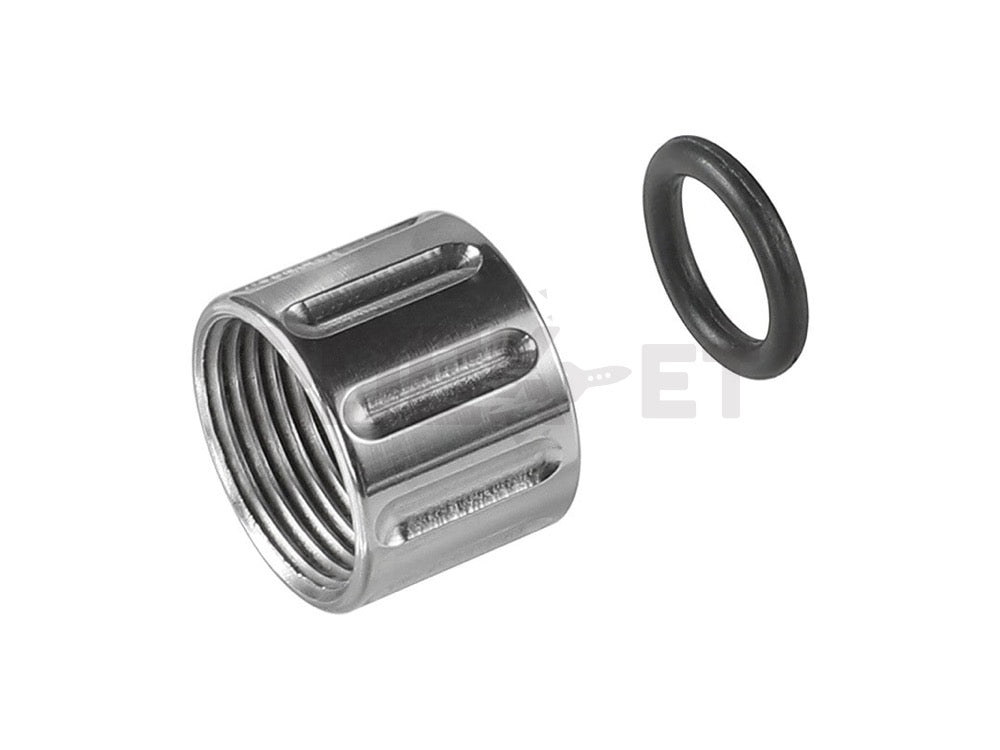 【5KU】 LANTAC 9INE タイプ CNC ステンレスフルート プロテクター カバー SV 14mm 逆ネジ対応