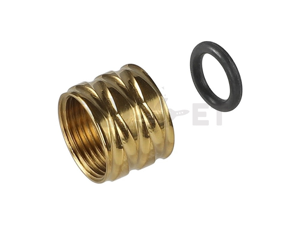 【5KU】Rhombus Knurled タイプ CNC ステンレスフルート カバー GD 14mm 逆ネジ対応 Thread