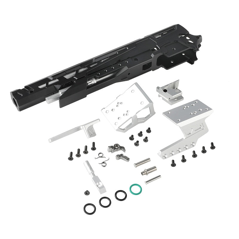 【5KU】EX-02 エクストラ CNCアルミスライドシャーシ ドットサイトマウントセット BK xSV (東京マルイ ハイキャパ5.1対応)