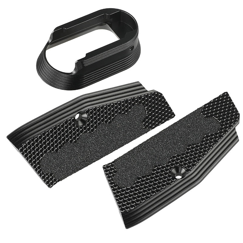 【5KU】Eemann Tech タイプ グリップ Brass マグウェル セット BK KJ / ASG CZ SHADOW 2対応