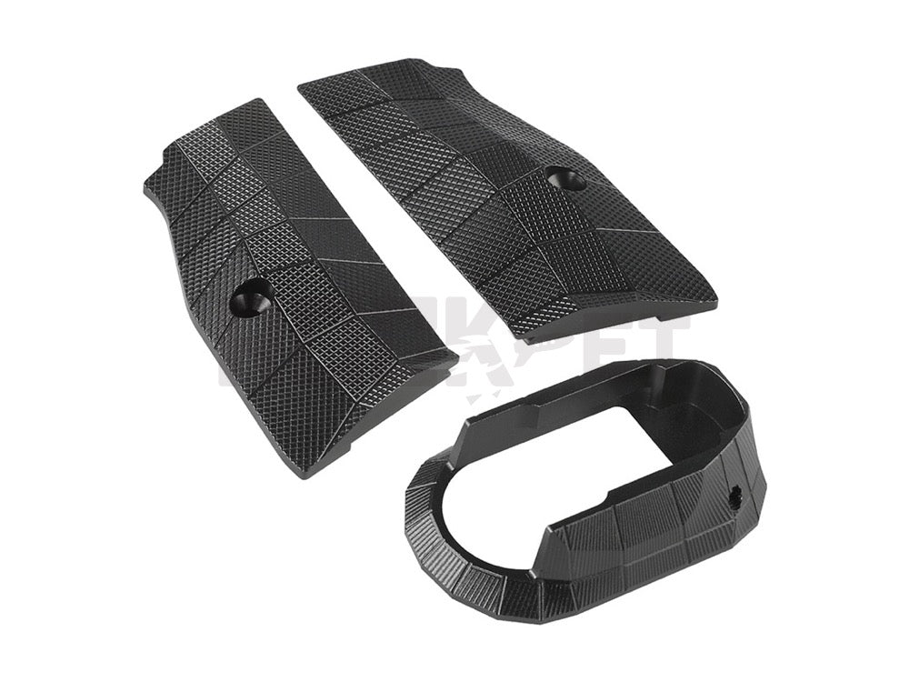 【5KU】LOK Palm Swell タイプ グリップ マグウェル セット KJ / ASG CZ SHADOW 2対応 Black