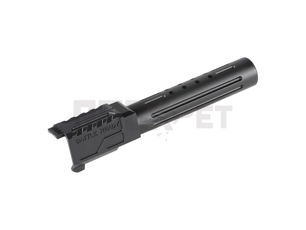 [5KU] Battle Ready Arms Type Ported Barrel BK for Tokyo Marui Glock 19 Gen3