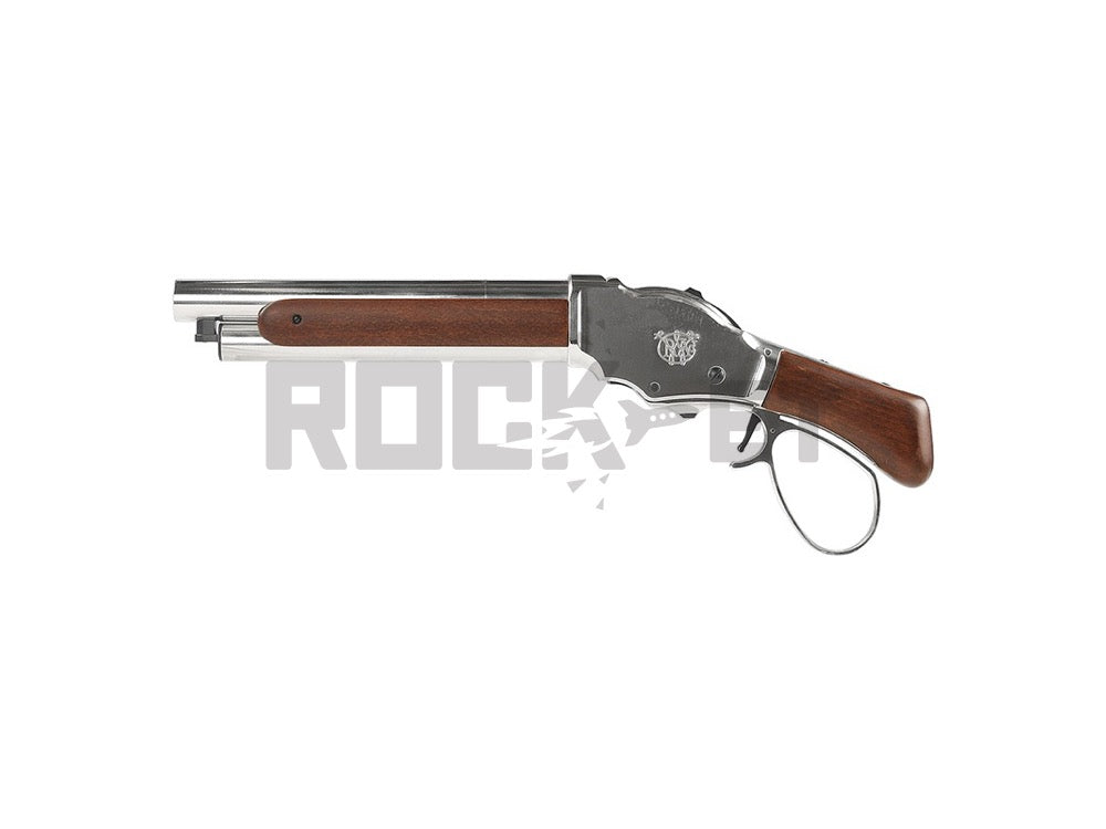 【Golden Eagle】ウィンチェスター M1887 ライブカート式 ガスショットガン ワイドレバー Silver/RealWood ソードオフ コンパクト ガスガン ショットガン