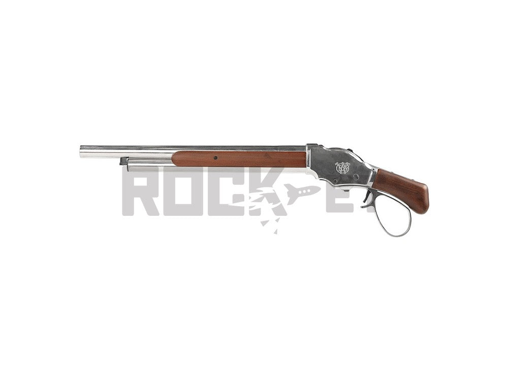 【Golden Eagle】ウィンチェスター M1887 ライブカート式 ガスショットガン ワイドレバー Silver/RealWood ソードオフ ガスガン ショットガン
