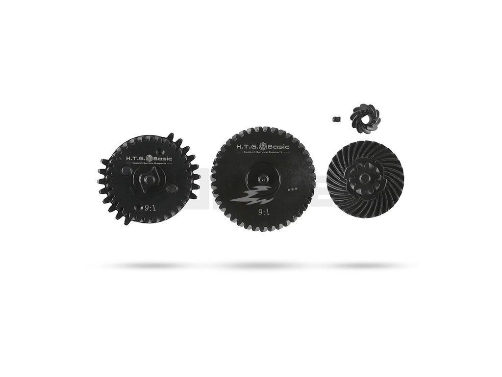 【HTG】CNC Machined Spiral Helical Steel Gear Set "Gen Gear" 9:1 Dual Sector Gear