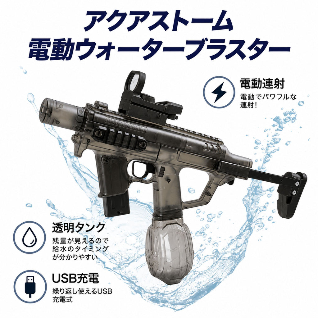 LayLax】アクアストーム SMG ウォーターブラスター 水鉄砲（2026年7月