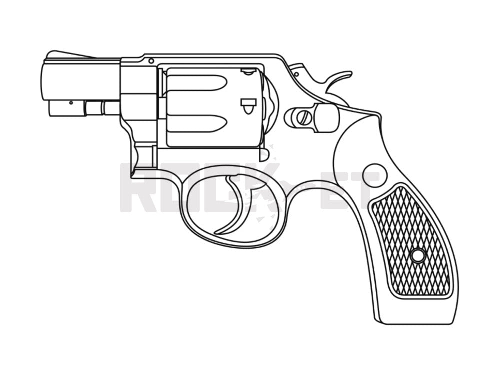マルシン】S&W M10/M64 2インチ ハーフチェッカー木製グリップ 6mmBB X