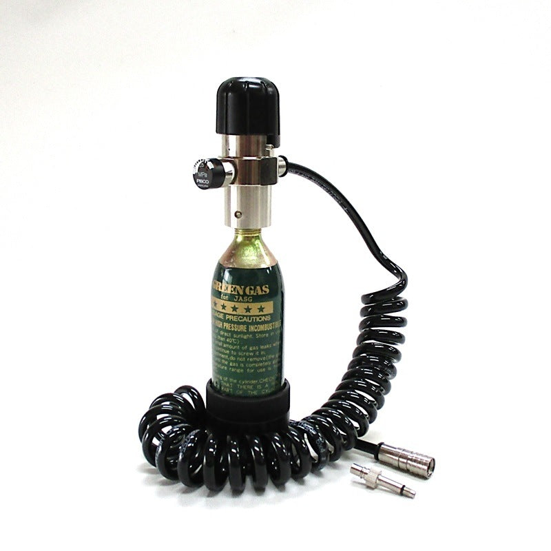 【SUN PROJECT】No.17500 エアソフトガン用 メーター付グリーンガスレギュレーター　スタートセット コイルホース