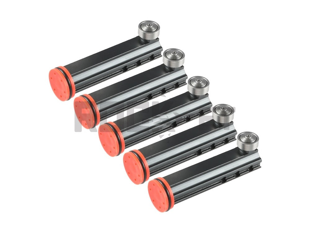 【WELL PRO】Reinforced Aluminum Piston for Micro Mini Gun, 5-Pack (CNC Machined)