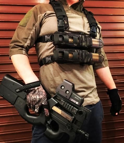 【x115xTAYLOR】P90 CHEST RIG with GRID CUT HARNESS – ROCK-et