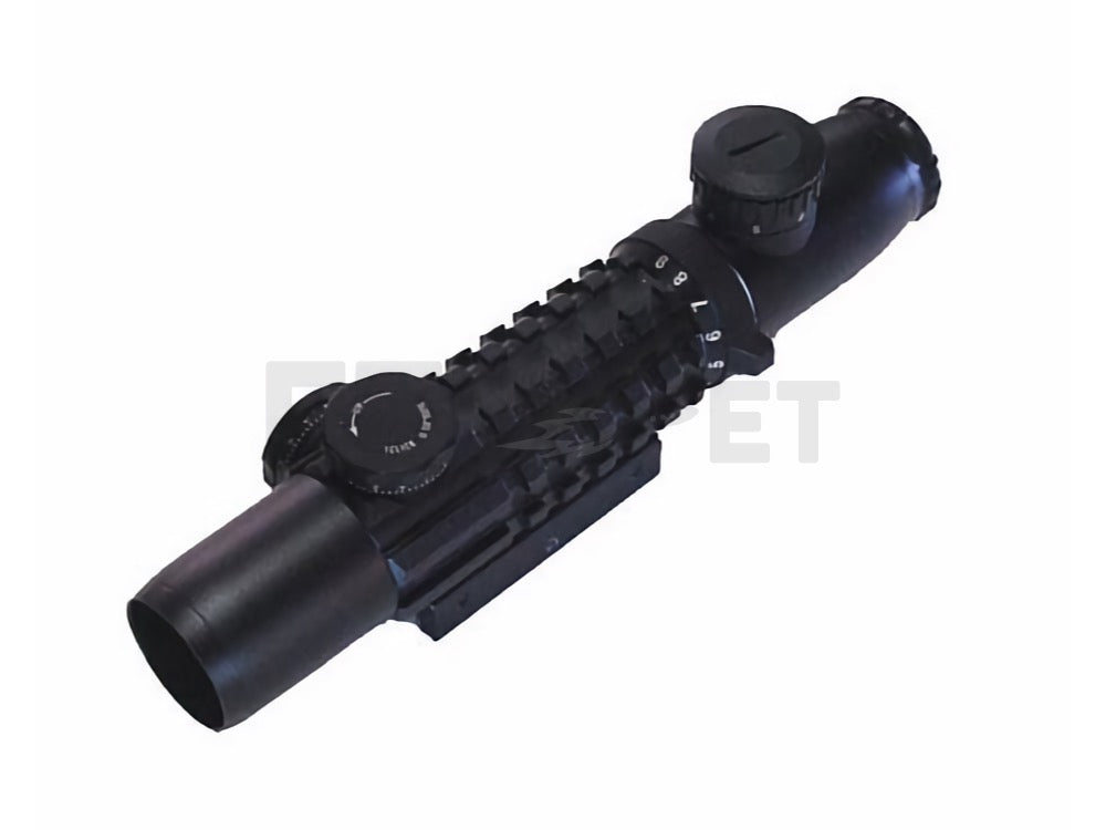 HYUGA】LP-3 3-9x30 マウント一体型ライフルスコープ [レンズキャップ