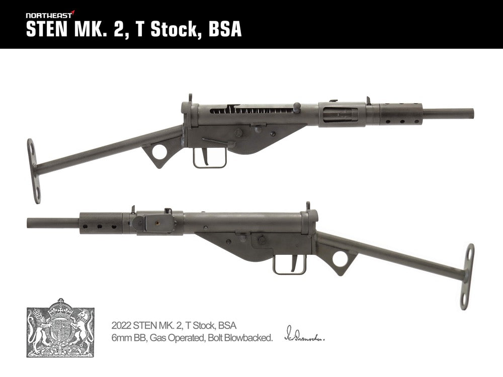 NorthEast】 Sten Mk2 T型ストック マシンカービンGBB BSA marking – ROCK-et