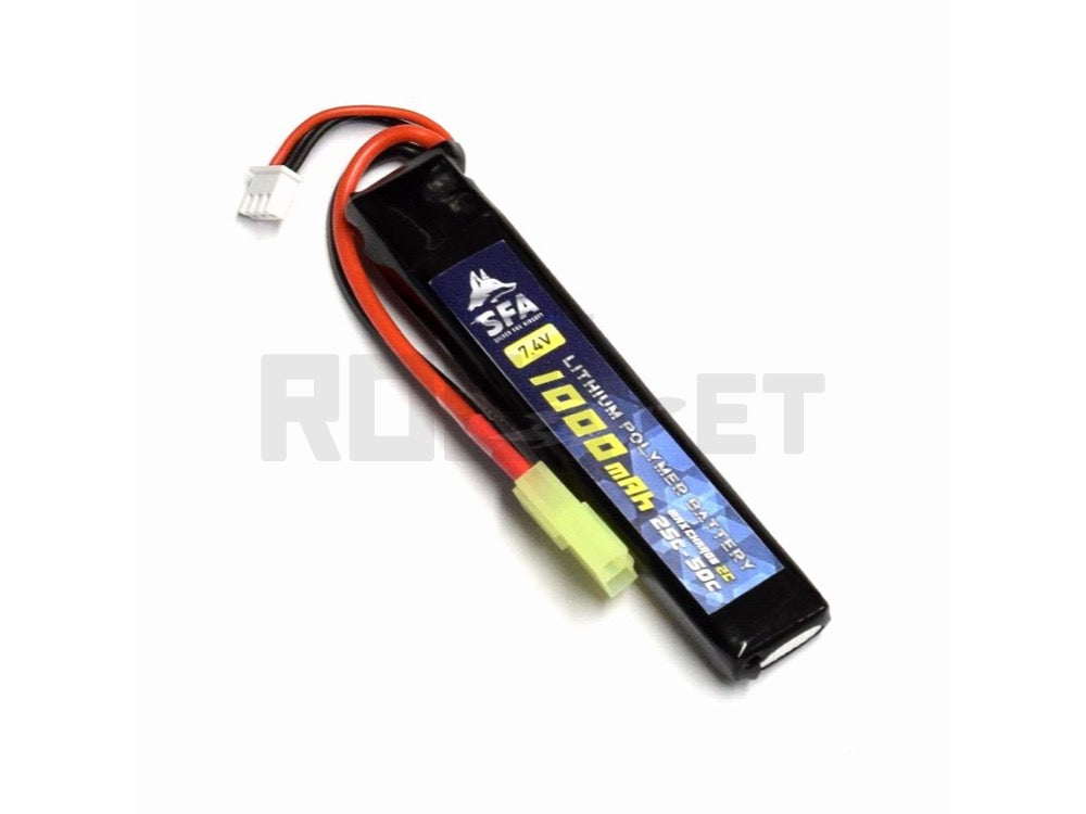 SFA】7.4V 1000mAh 25C-50C リポバッテリー ミニコネクタ – ROCK-et