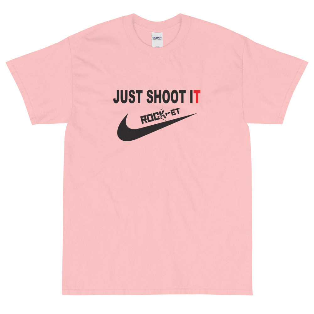【受注生産】 ROCK-et x ksym.dsnLab "Shoot It" ブラックプリント 半袖ユニセックスTシャツ