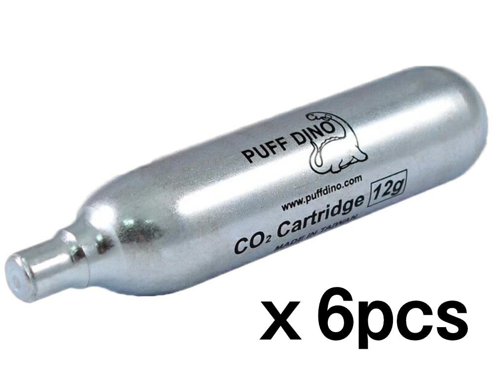 【PUFF DINO】 CO2カートリッジ CO2ボンベ 12g 6本セット